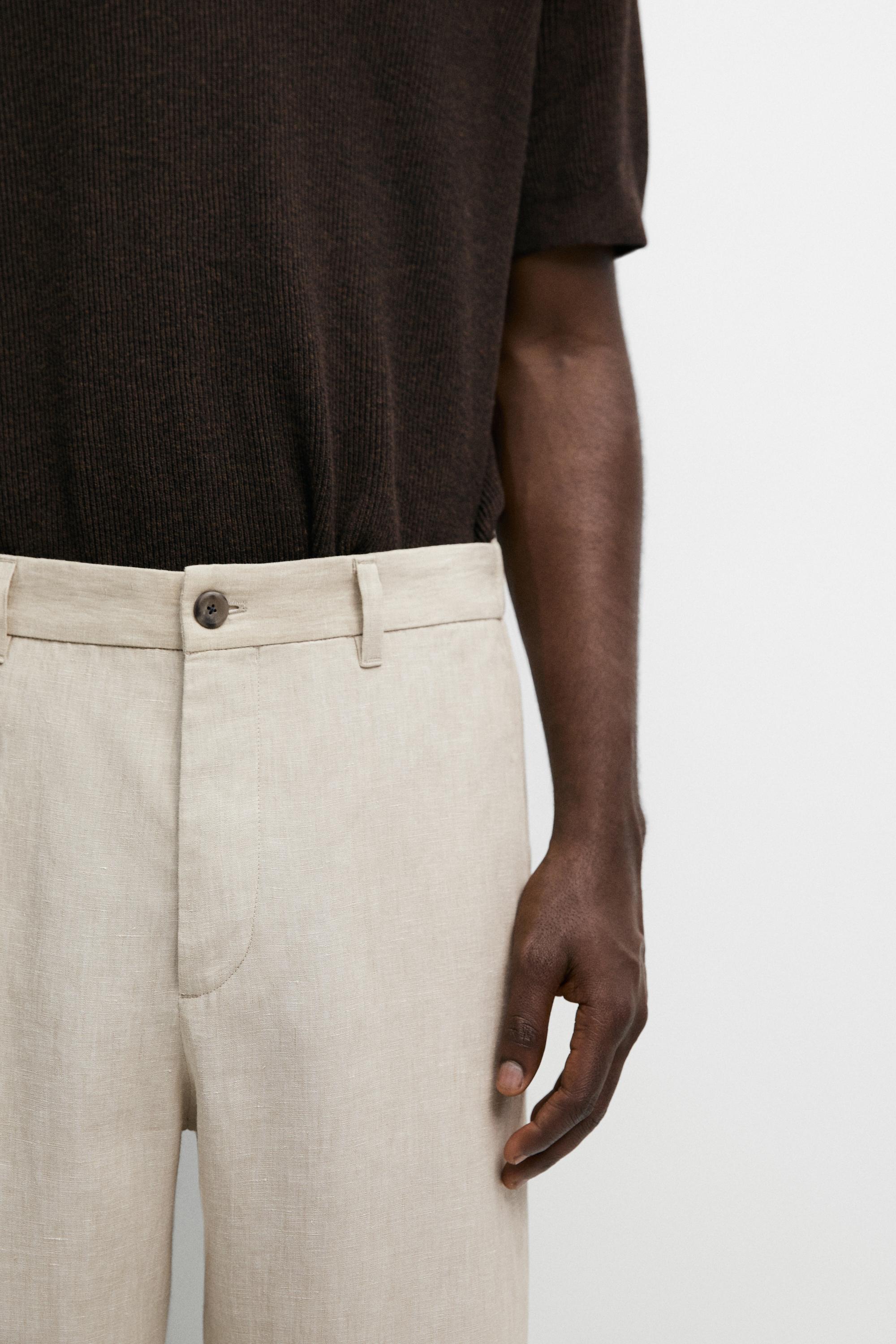Pantalon 100 % lin taille élastique